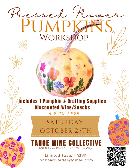 Pressed Flower Pumpkin Workshop - Oct 25th 2025