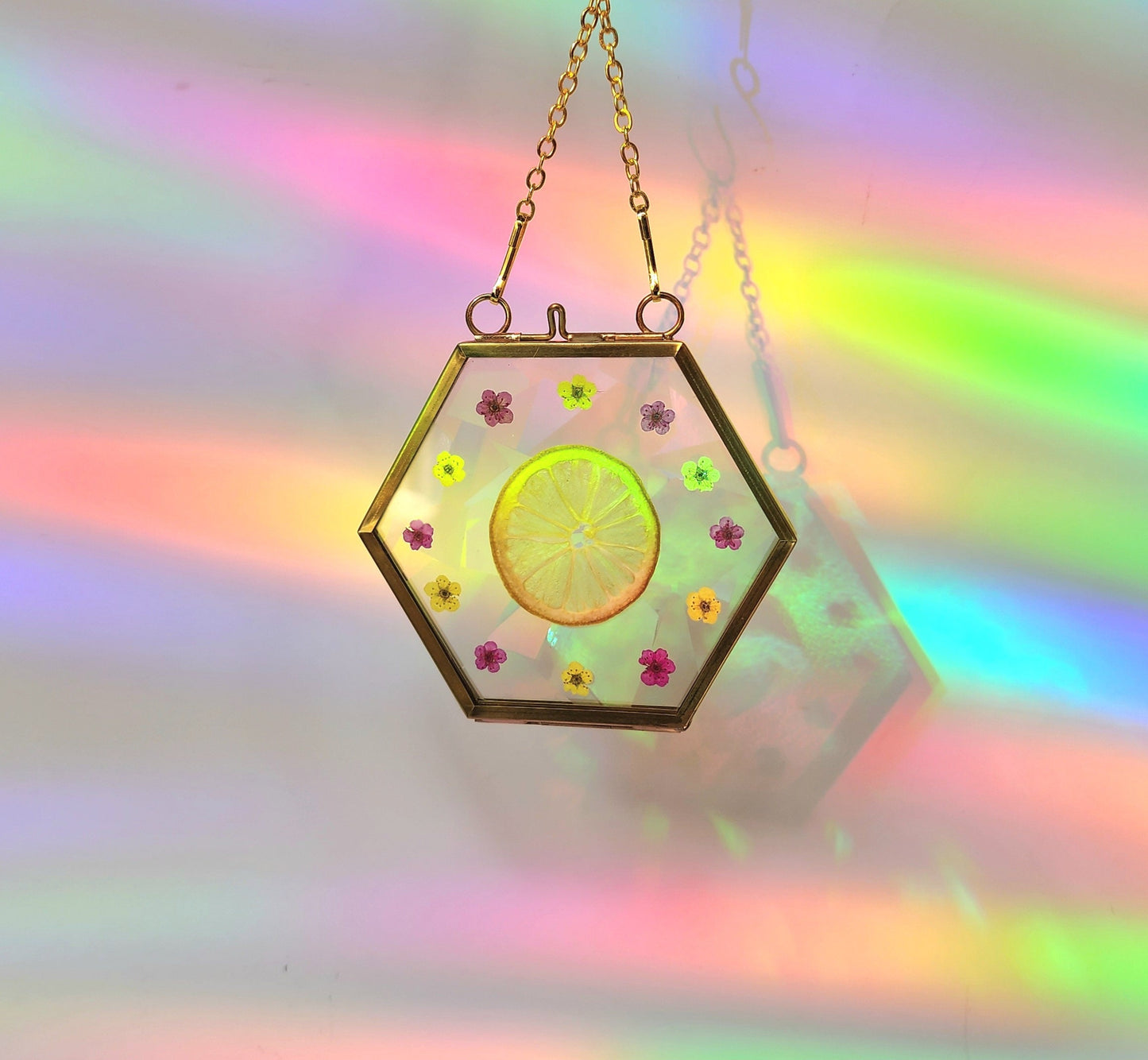 Lemonade Mix - Fractal Floral Suncatcher