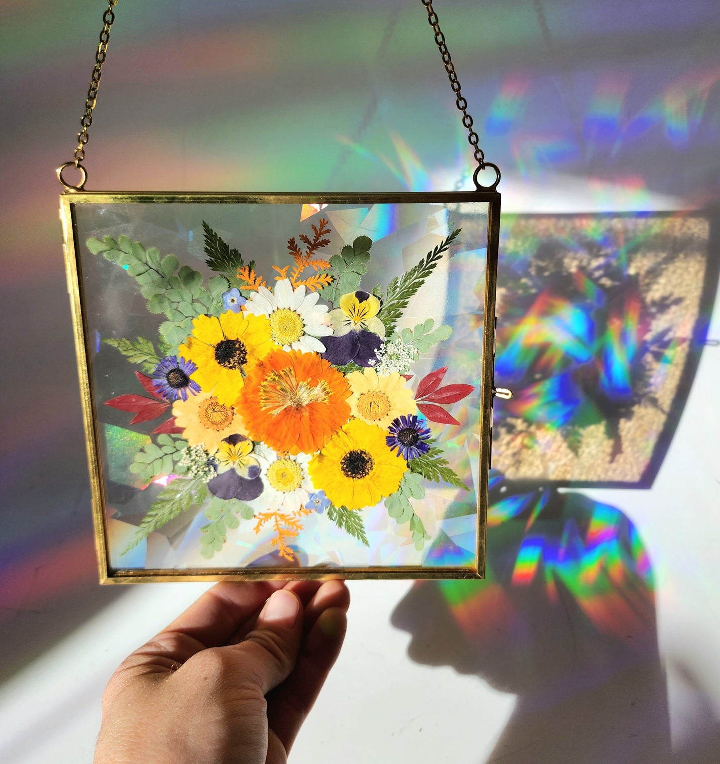 Falling For You - Fractal Floral Suncatcher