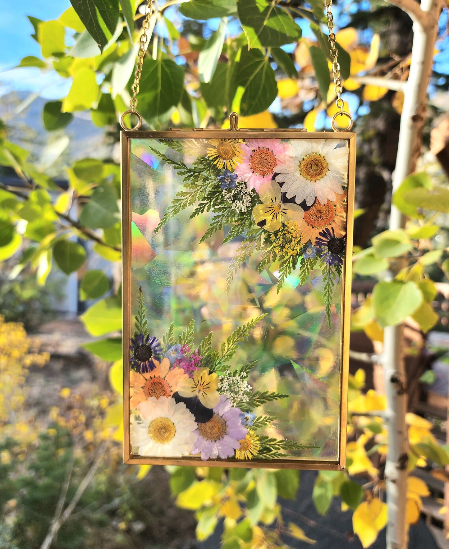 Meet me in the Middle- Fractal Floral Suncatcher