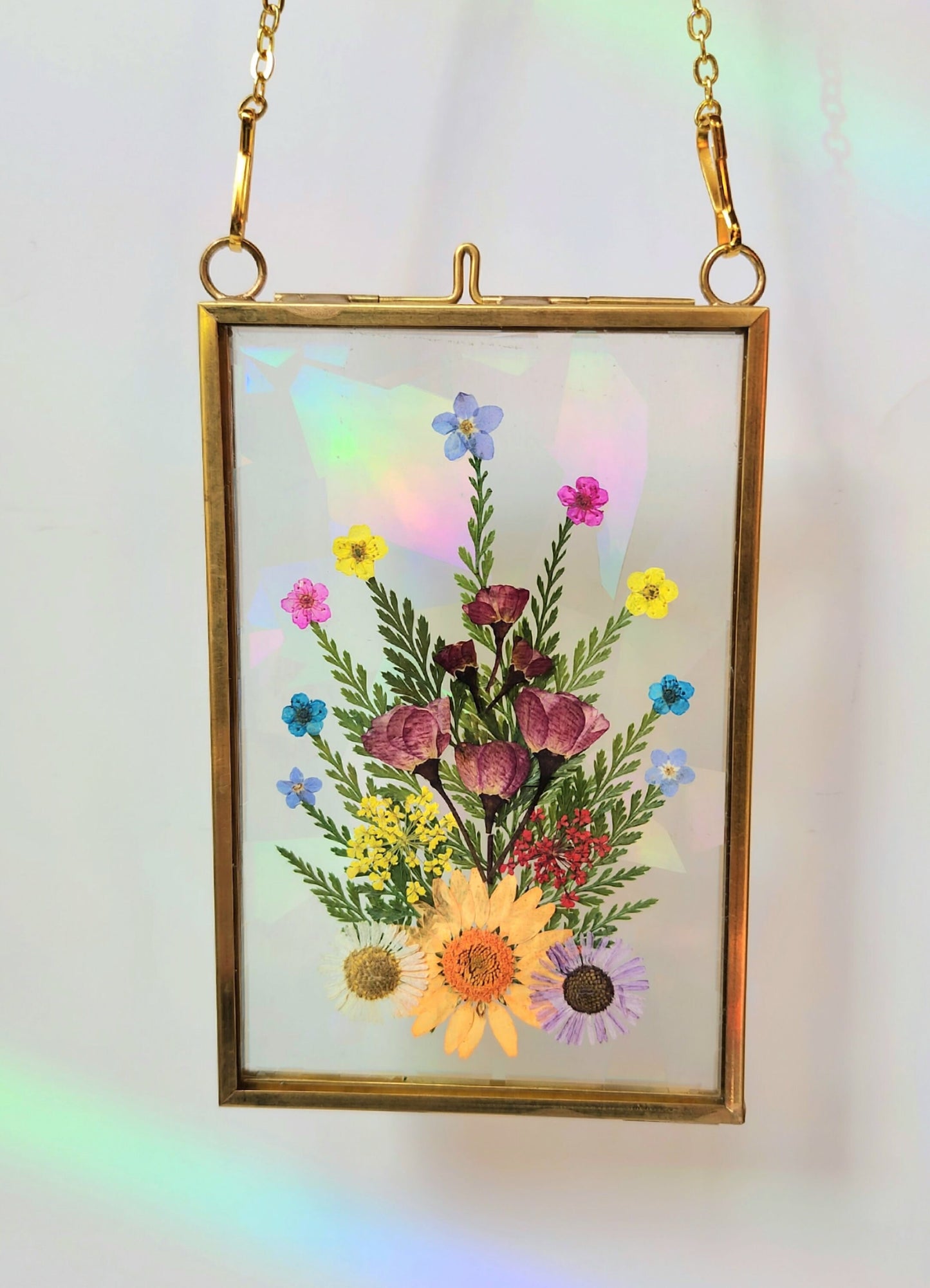 Forget Me Not - Fractal Floral Suncatcher