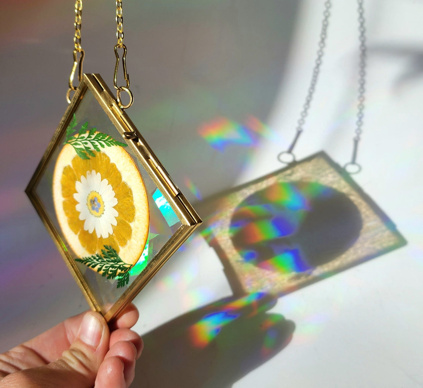 Orange Blossom - Fractal Floral Suncatcher