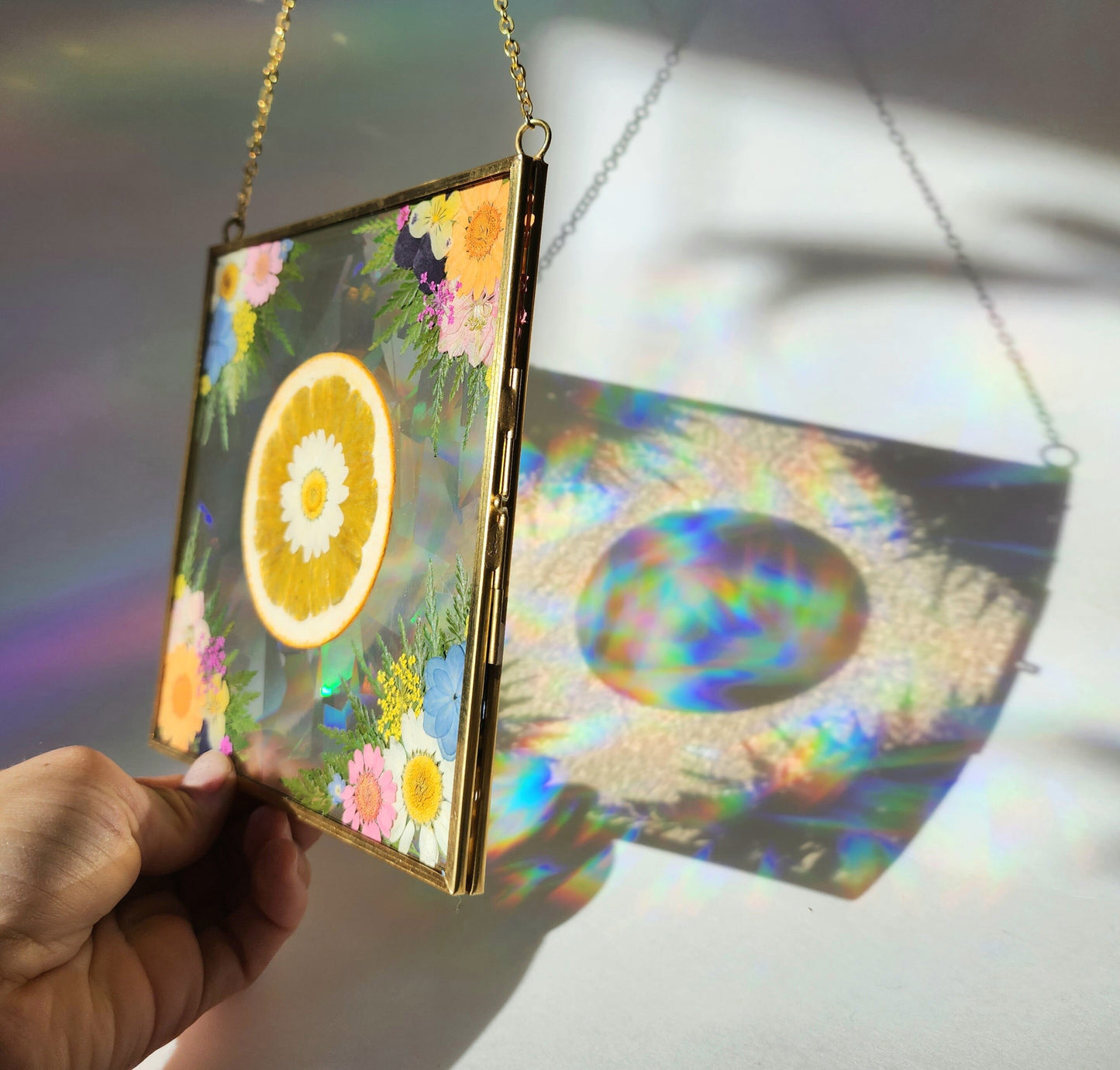 A Fruitful Tapestry - Fractal Floral Suncatcher