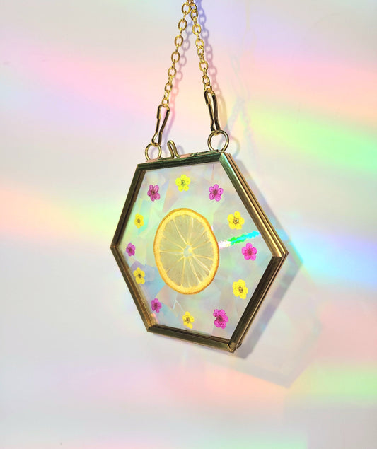 Lemonade Mix - Fractal Floral Suncatcher
