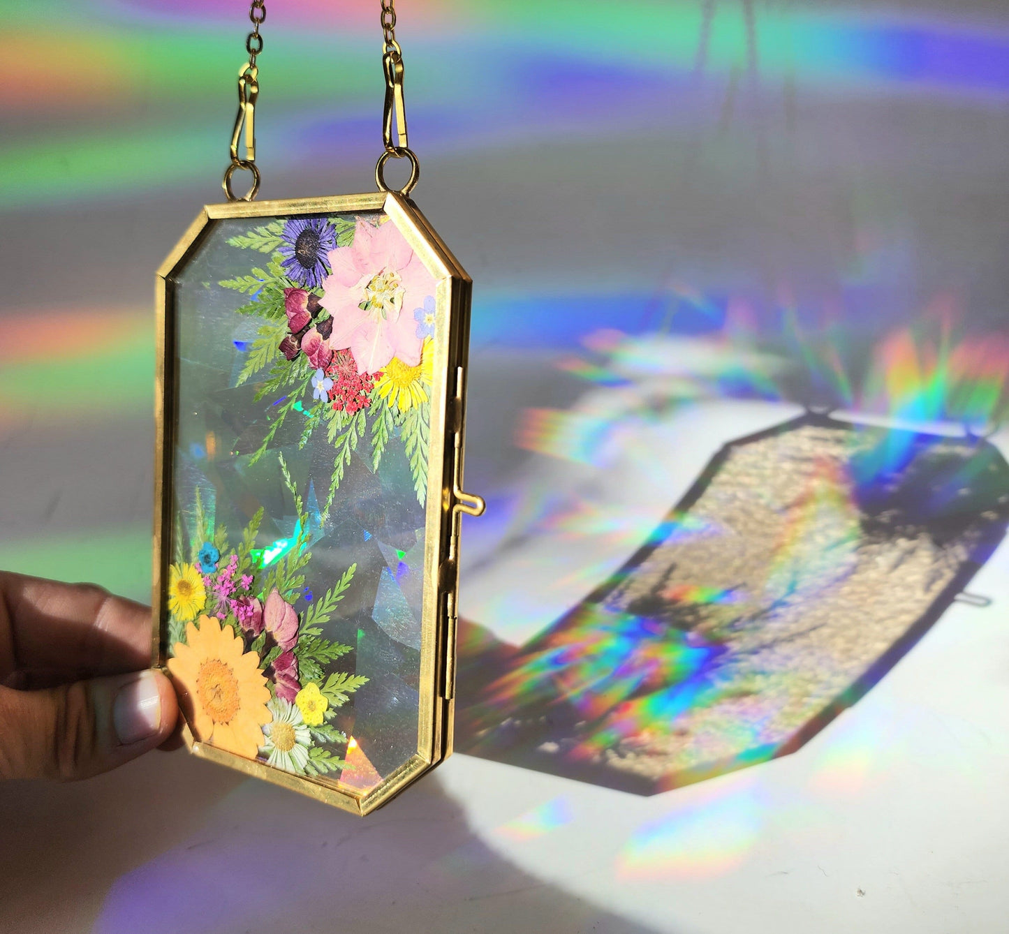 Wild and Free- Fractal Floral Suncatcher