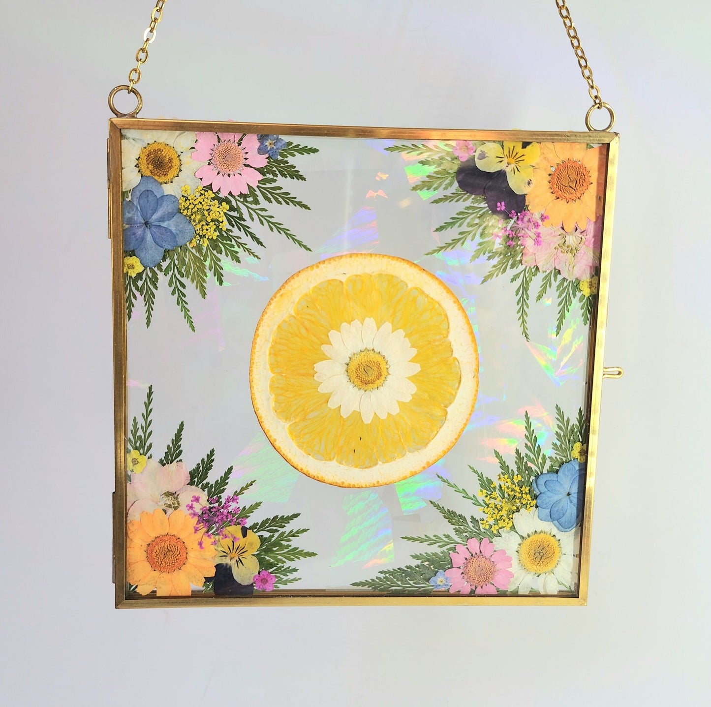 A Fruitful Tapestry - Fractal Floral Suncatcher