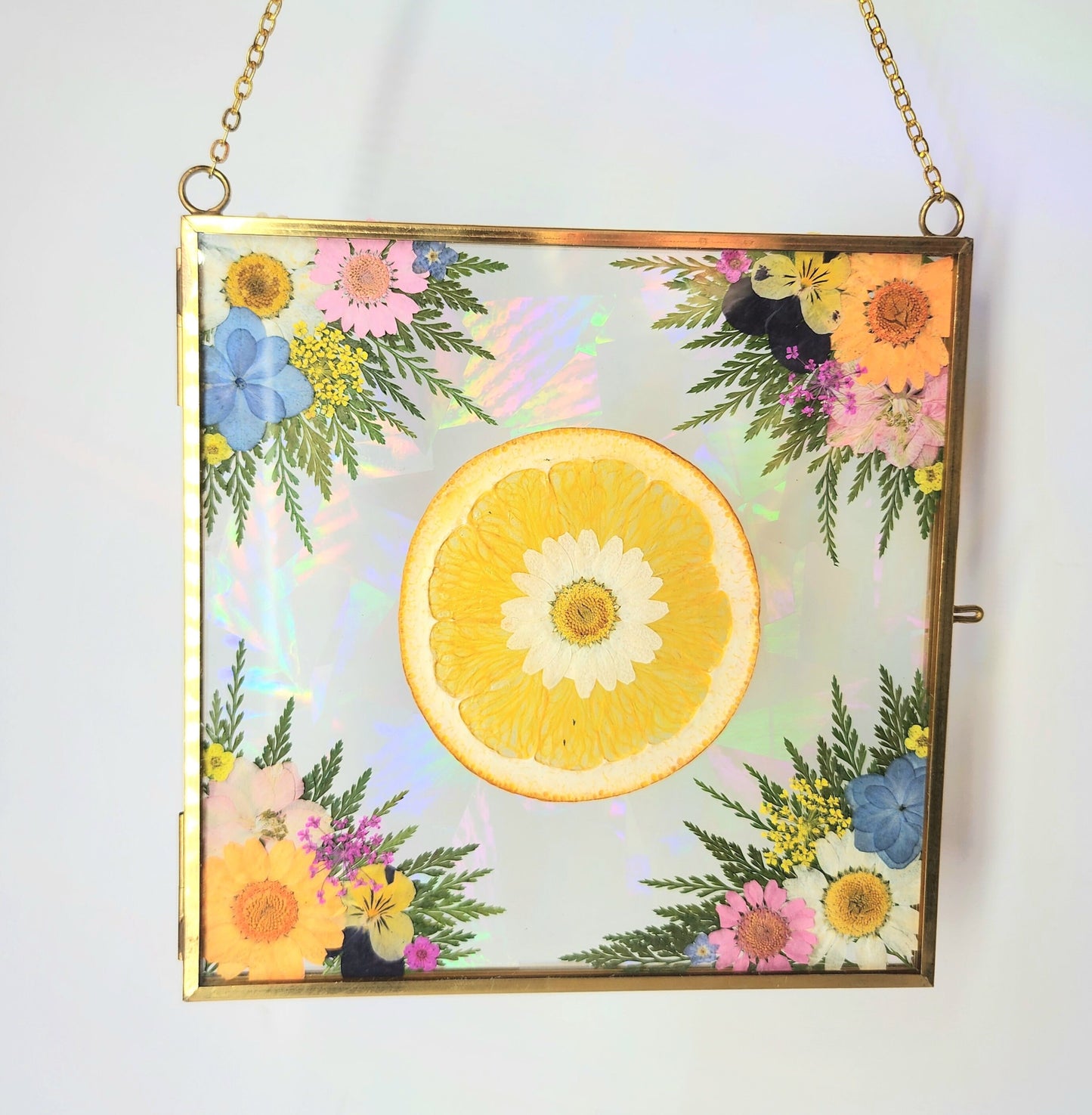 A Fruitful Tapestry - Fractal Floral Suncatcher