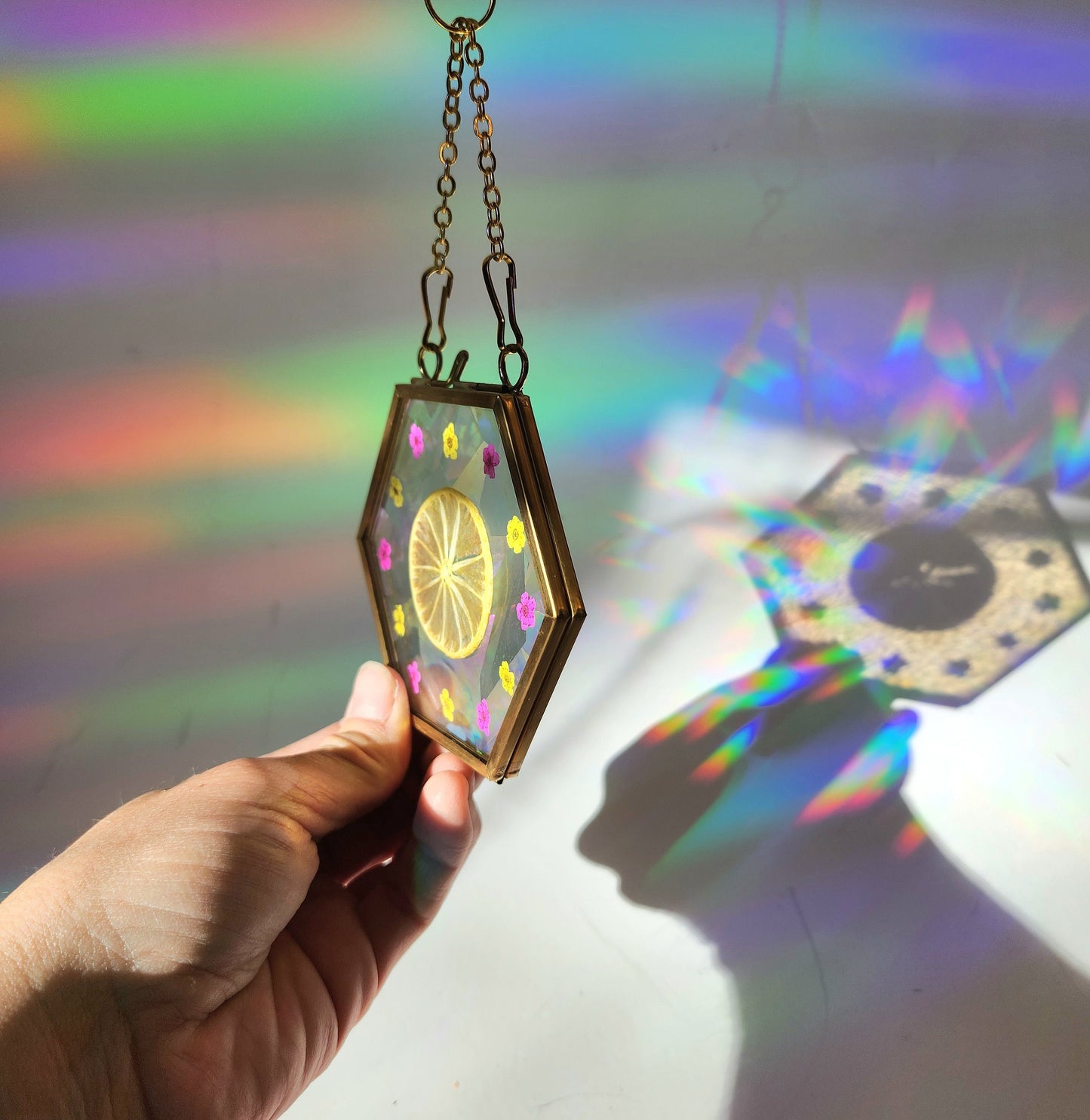 Lemonade Mix - Fractal Floral Suncatcher