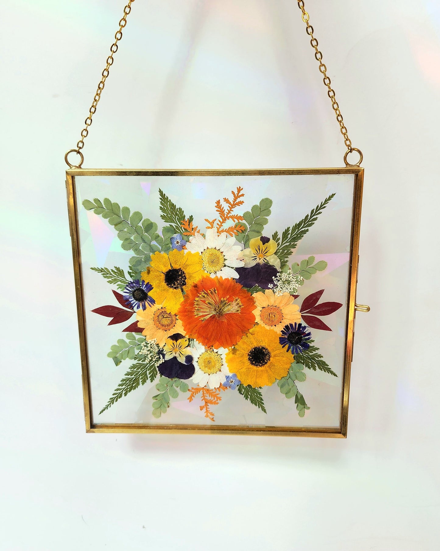 Falling For You - Fractal Floral Suncatcher