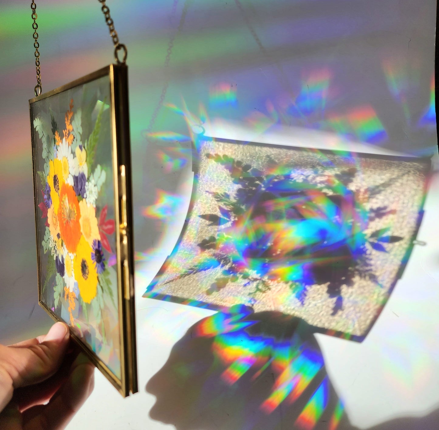 Falling For You - Fractal Floral Suncatcher