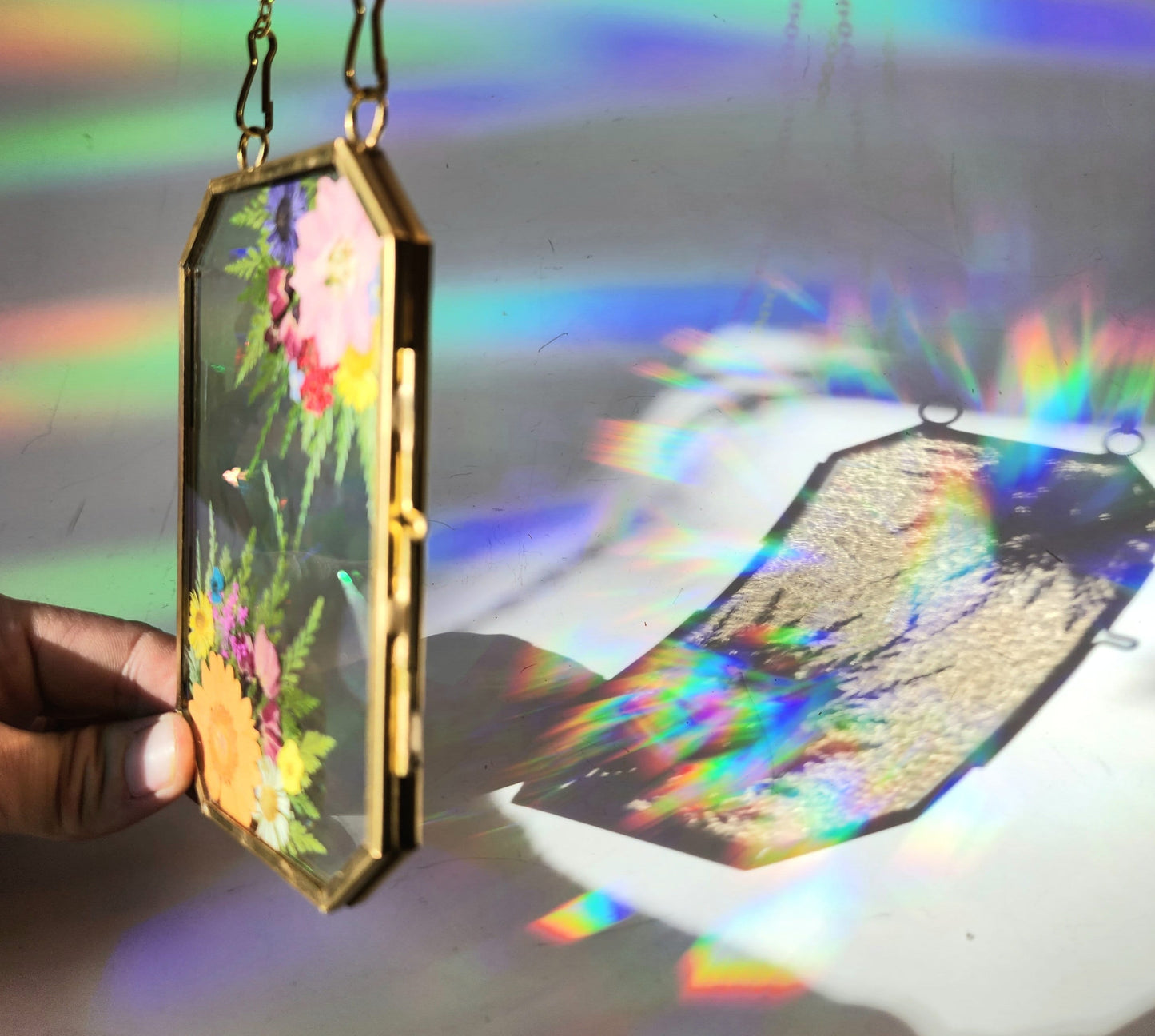 Wild and Free- Fractal Floral Suncatcher