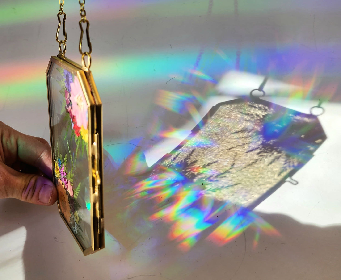 Wild and Free- Fractal Floral Suncatcher