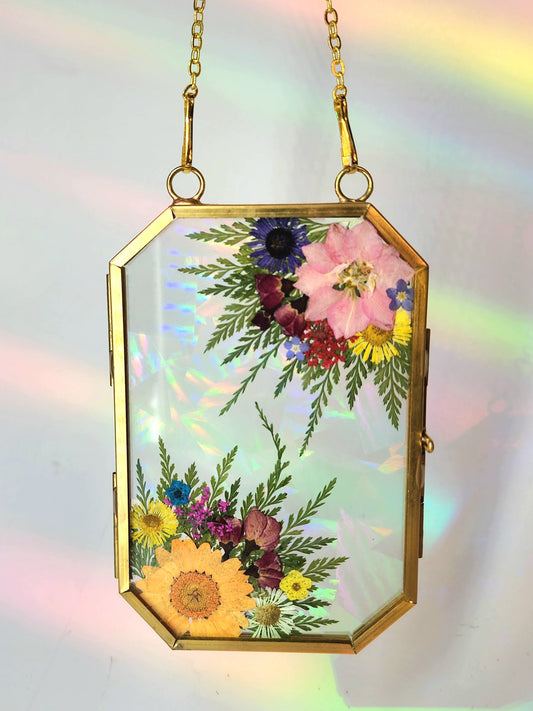 Wild and Free- Fractal Floral Suncatcher