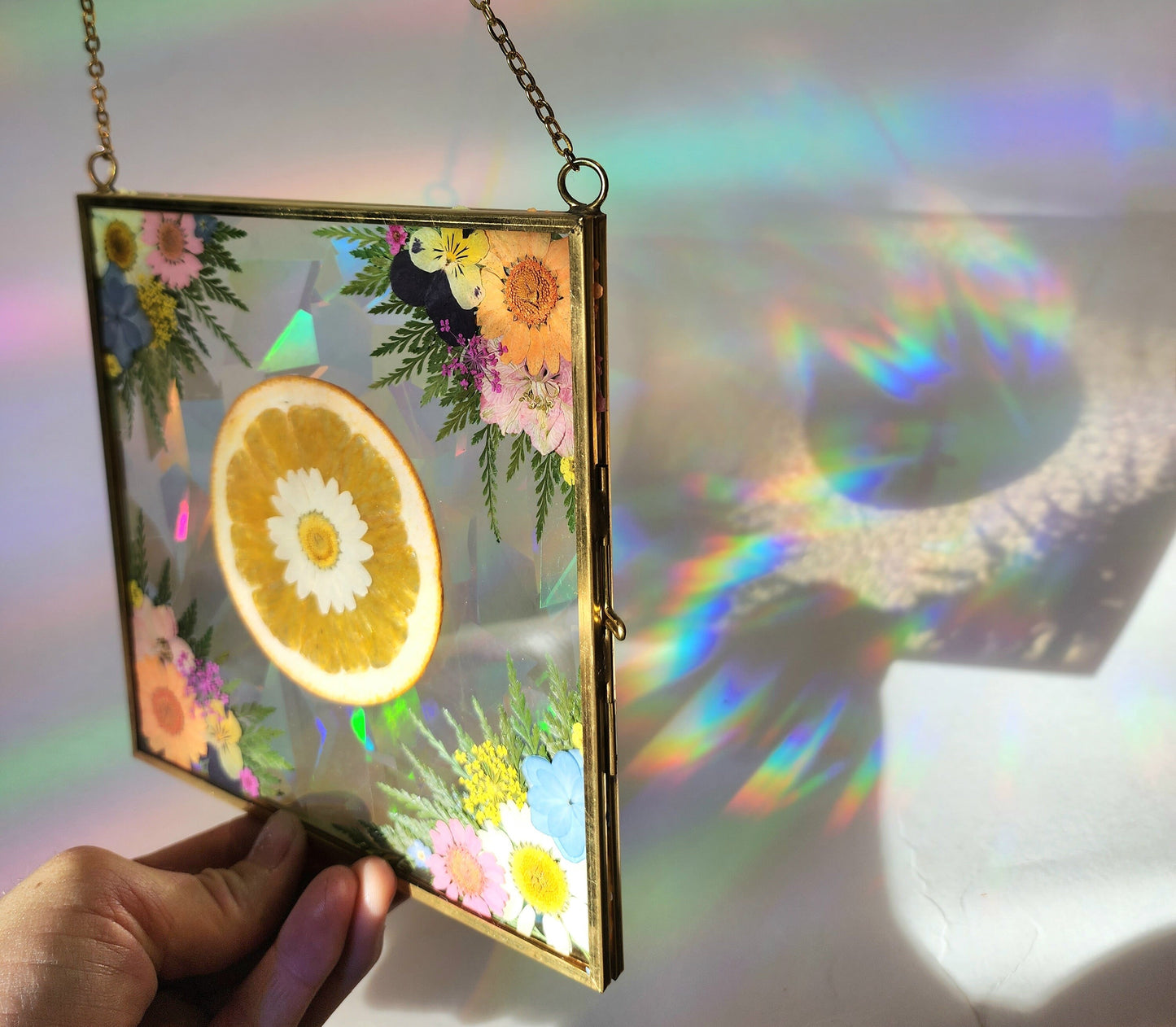 A Fruitful Tapestry - Fractal Floral Suncatcher