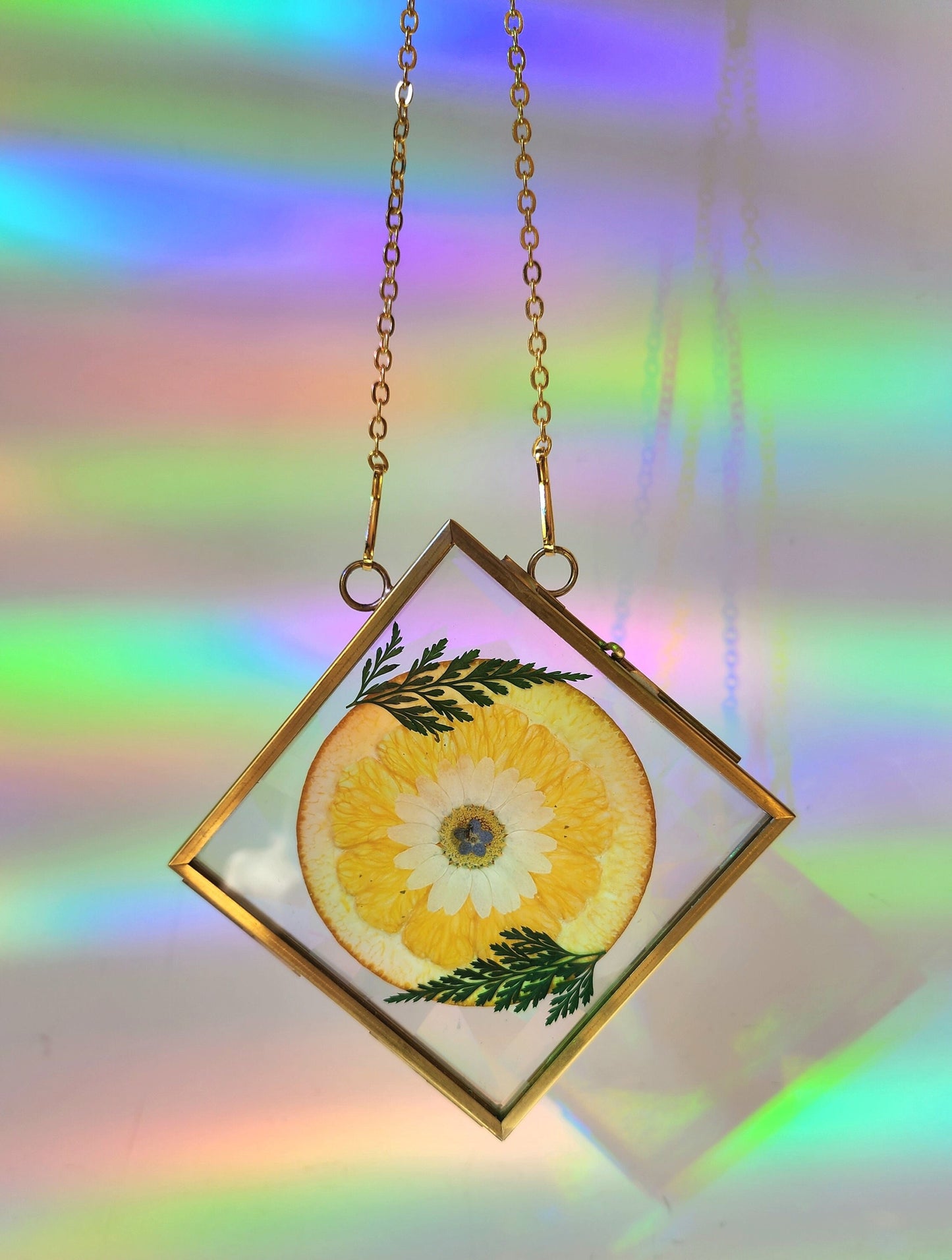 Orange Blossom - Fractal Floral Suncatcher