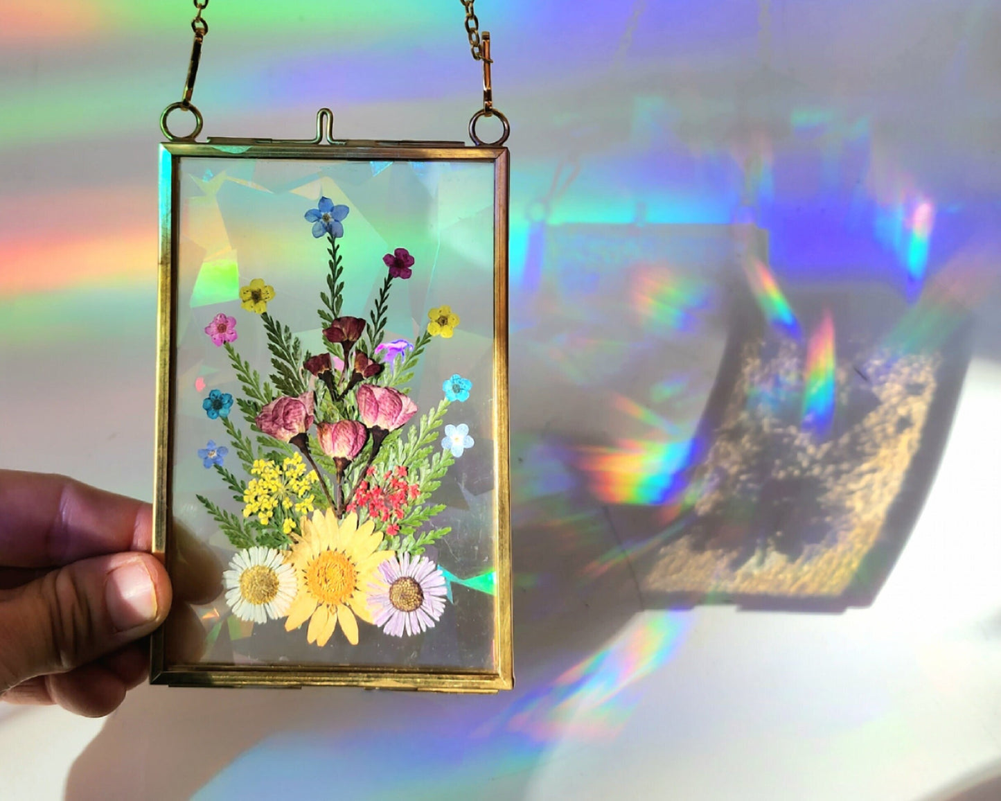 Forget Me Not - Fractal Floral Suncatcher