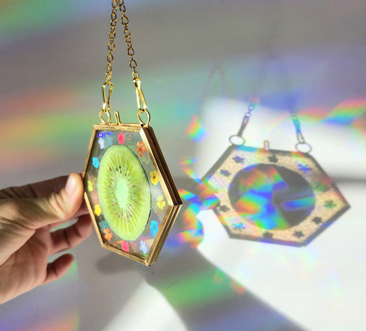 Kiwi Delight - Fractal Floral Suncatcher