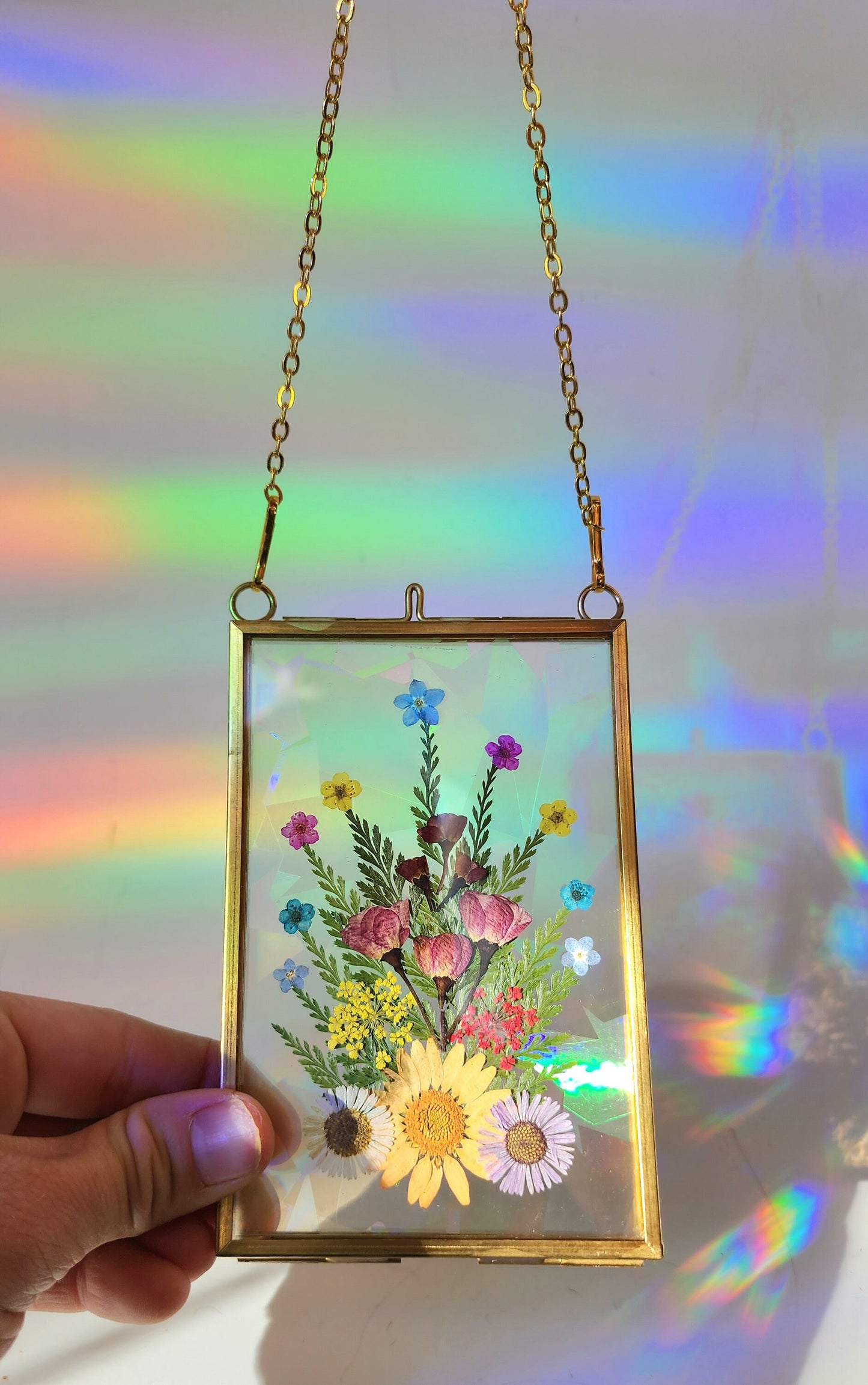 Forget Me Not - Fractal Floral Suncatcher