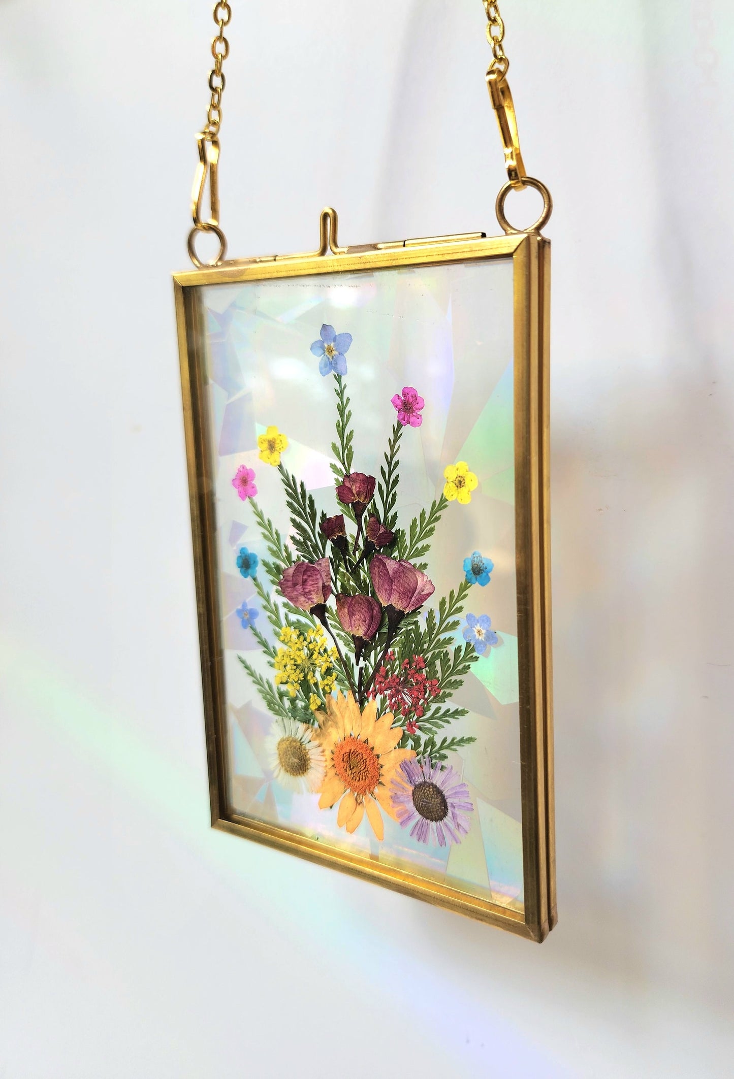 Forget Me Not - Fractal Floral Suncatcher