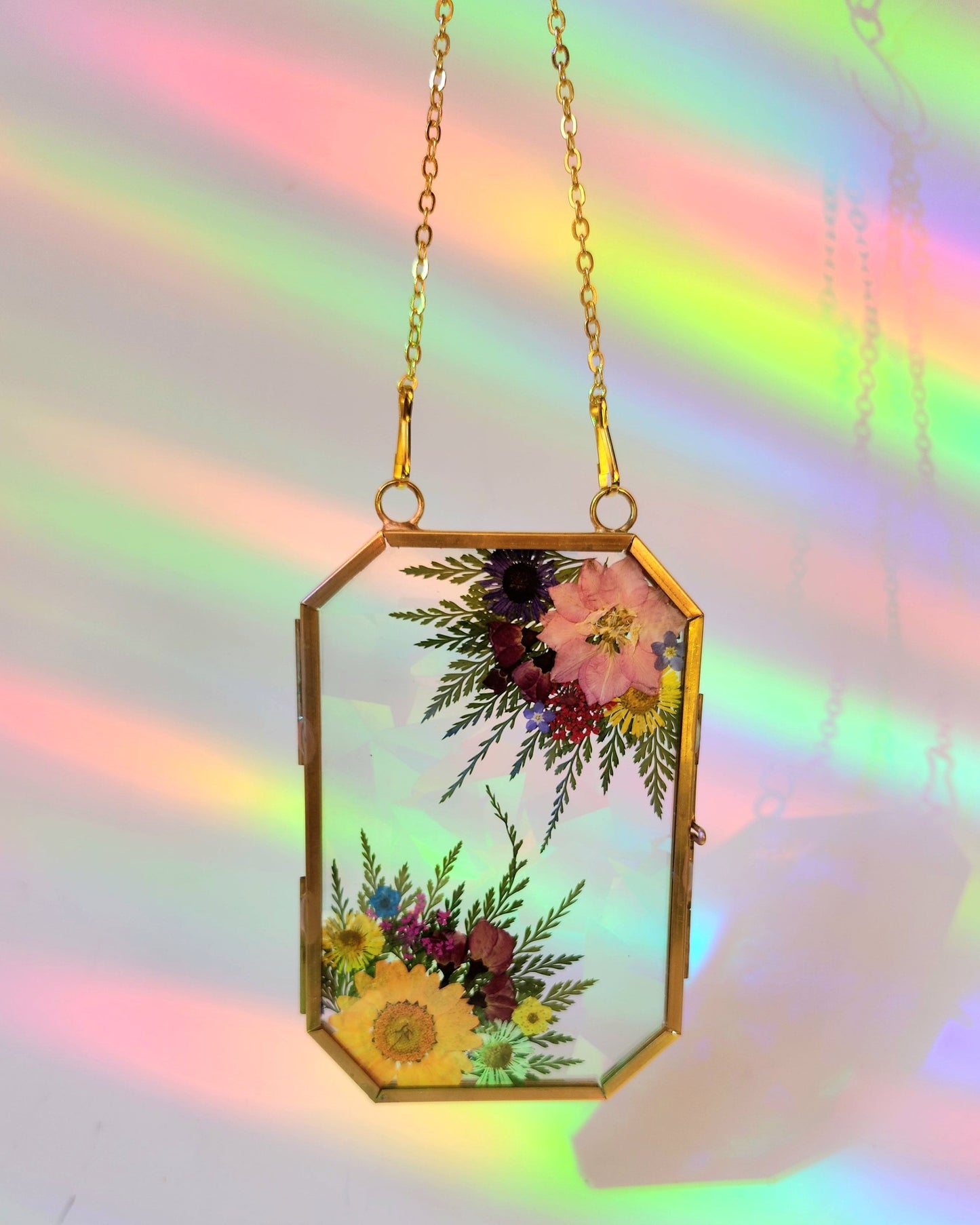 Wild and Free- Fractal Floral Suncatcher